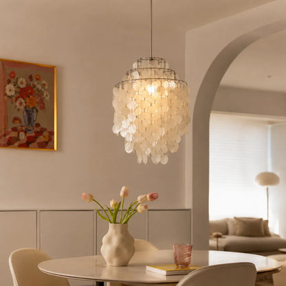 Ariaya Italian Vintage Natural Seashell Pendant Light