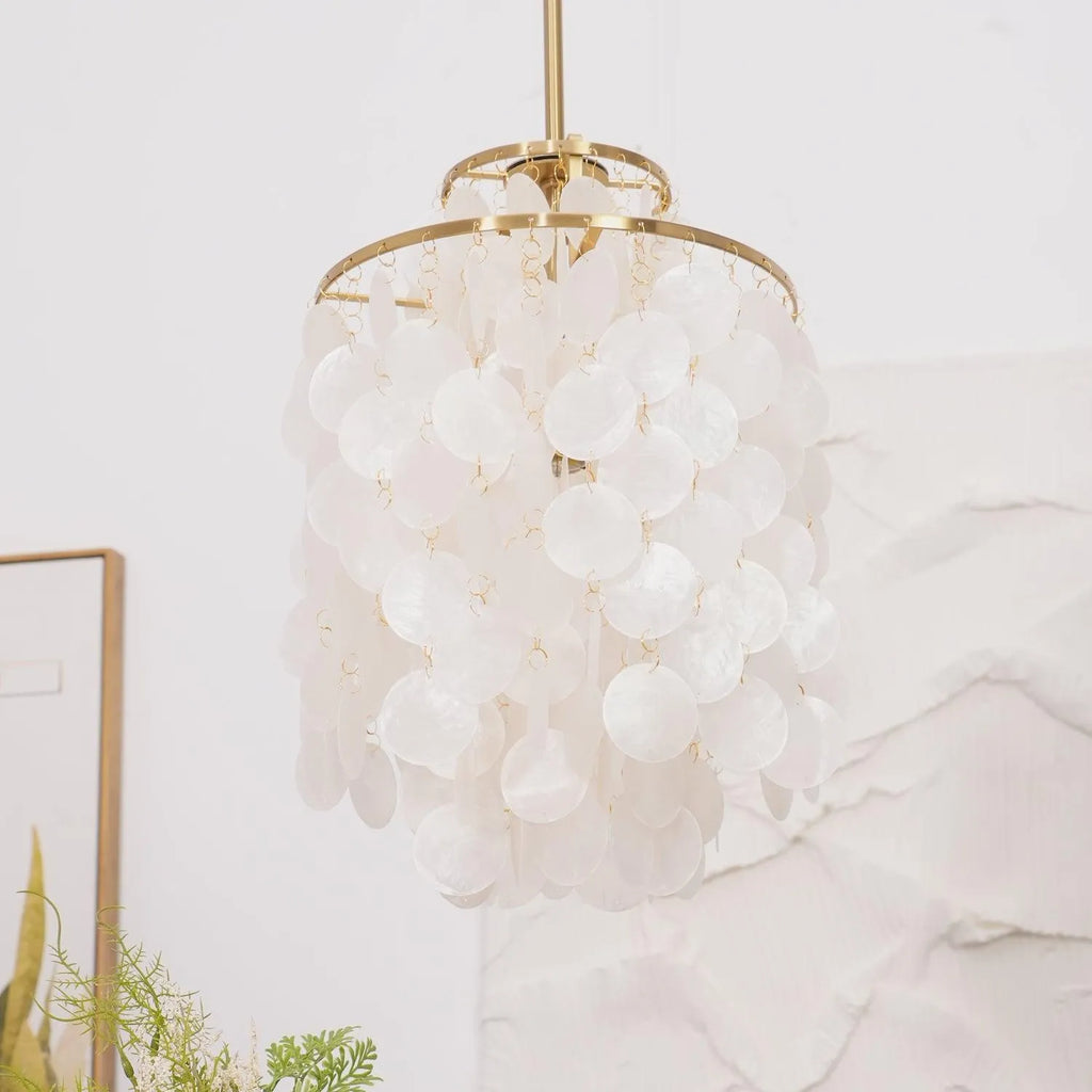 Ariaya Italian Vintage Natural Seashell Pendant Light