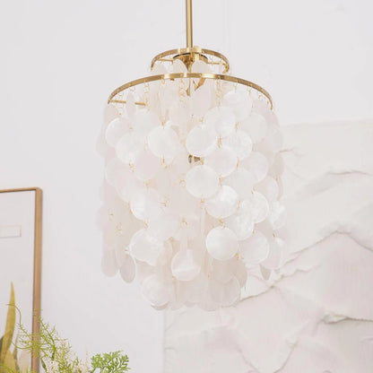 Ariaya Italian Vintage Natural Seashell Pendant Light