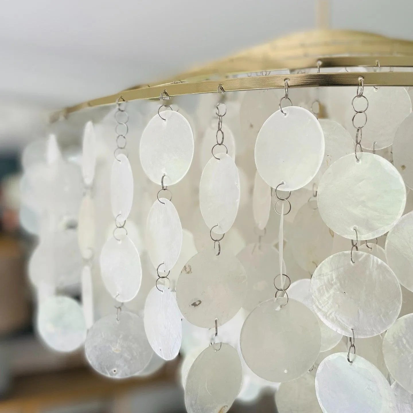 Ariaya Italian Vintage Natural Seashell Pendant Light