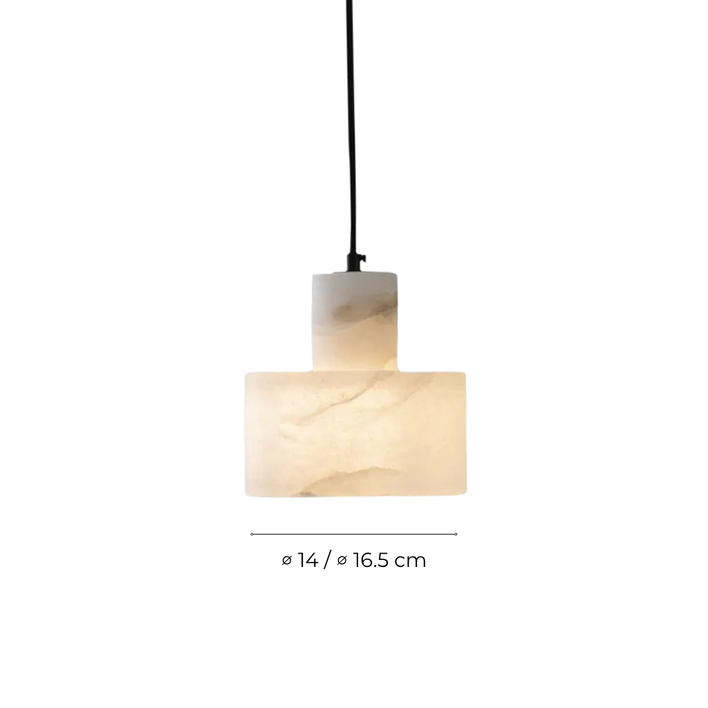 Ariine Nordic Cylindrical Alabaster Pendant Light