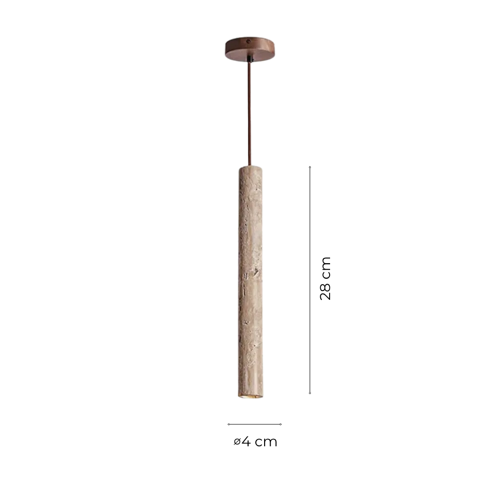 Ariis Travertine Minimalist Linear Ceiling Light