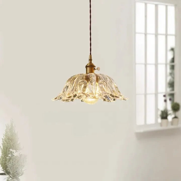 Arilia French Vintage Flower Glass LED Pendant Light