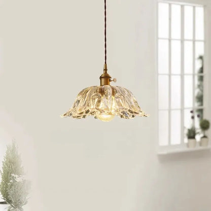 Arilia French Vintage Flower Glass LED Pendant Light