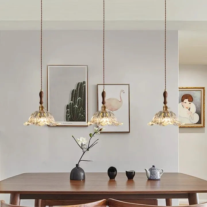 Arilia French Vintage Flower Glass LED Pendant Light