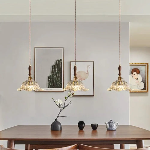 Arilia French Vintage Flower Glass LED Pendant Light