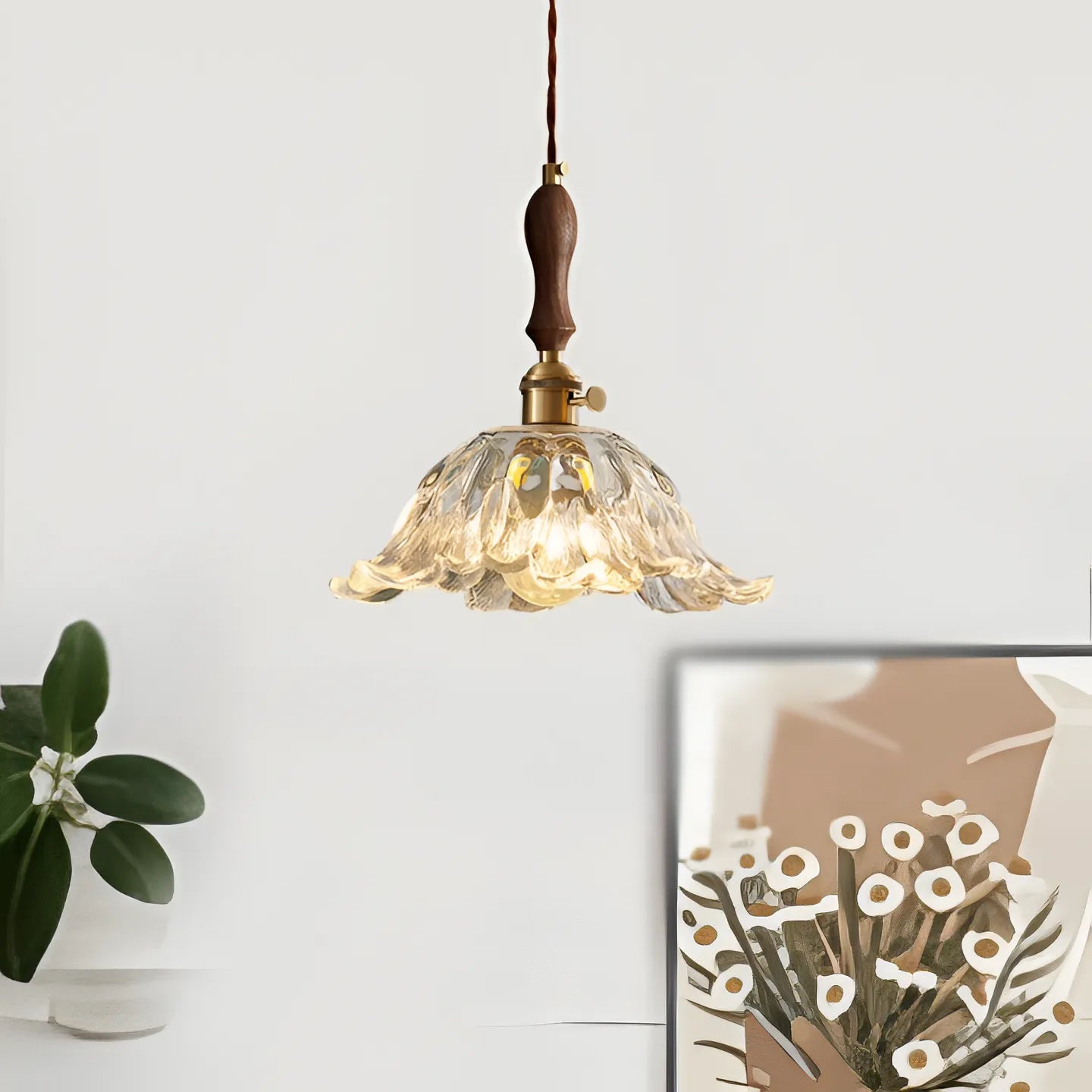 Arilia French Vintage Flower Glass LED Pendant Light