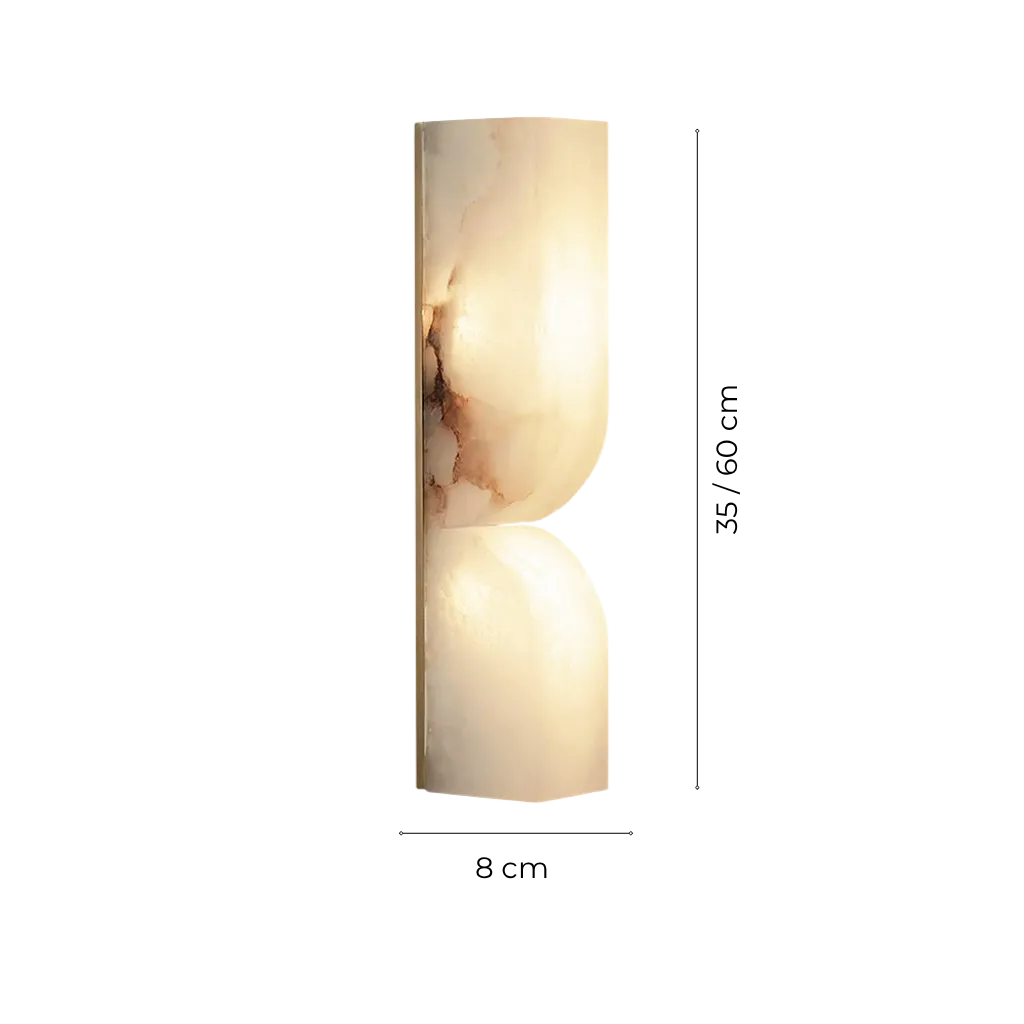 Ariorae Modern Rectangular Alabaster Wall Light