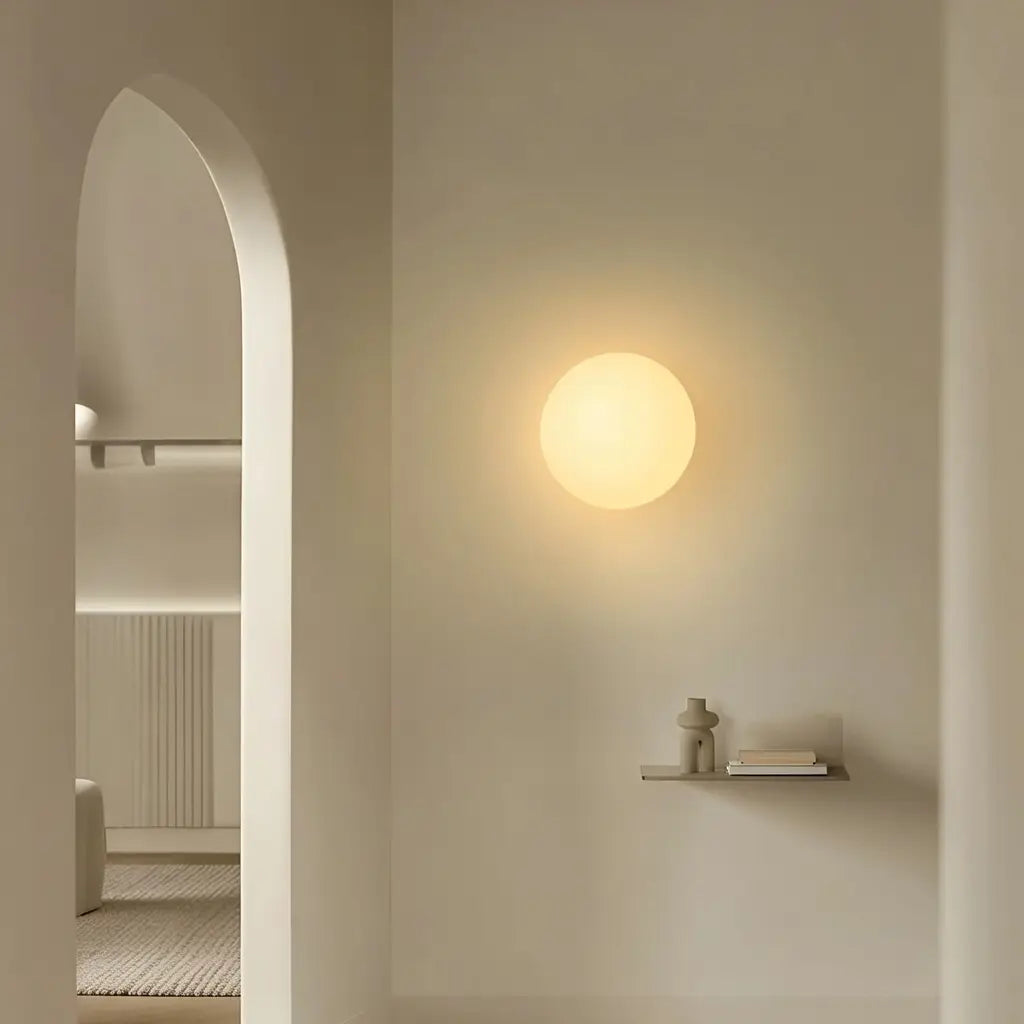 Aureon Modern Frosted Glass Globe Wall Light