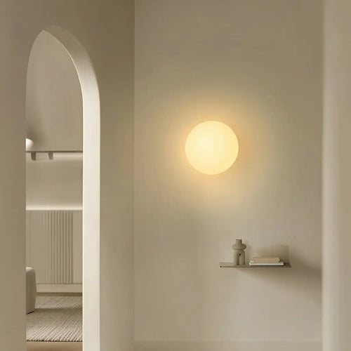 Aureon Modern Frosted Glass Globe Wall Light