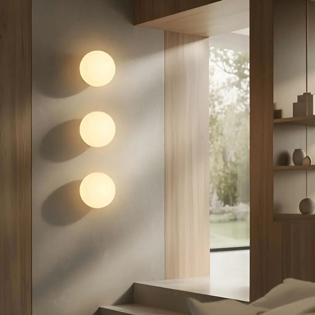 Aureon Modern Frosted Glass Globe Wall Light