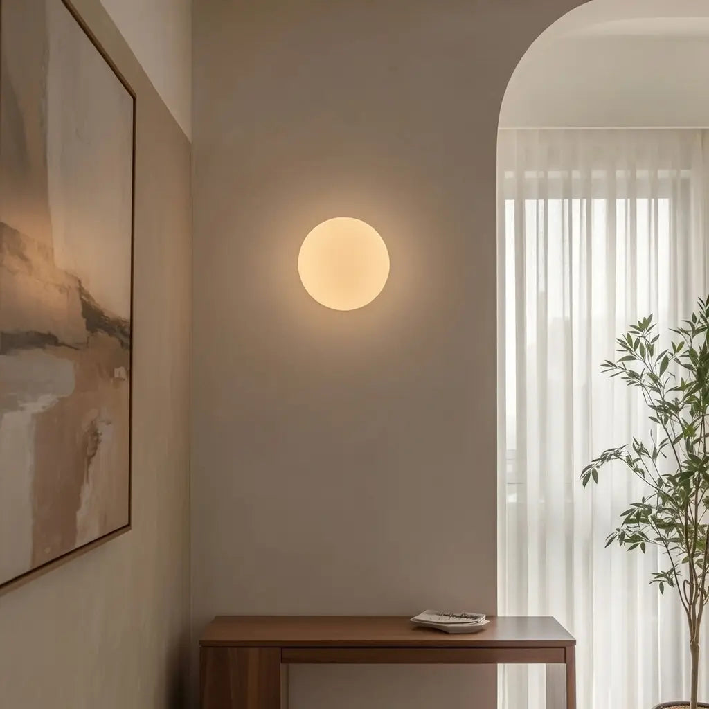 Aureon Modern Frosted Glass Globe Wall Light