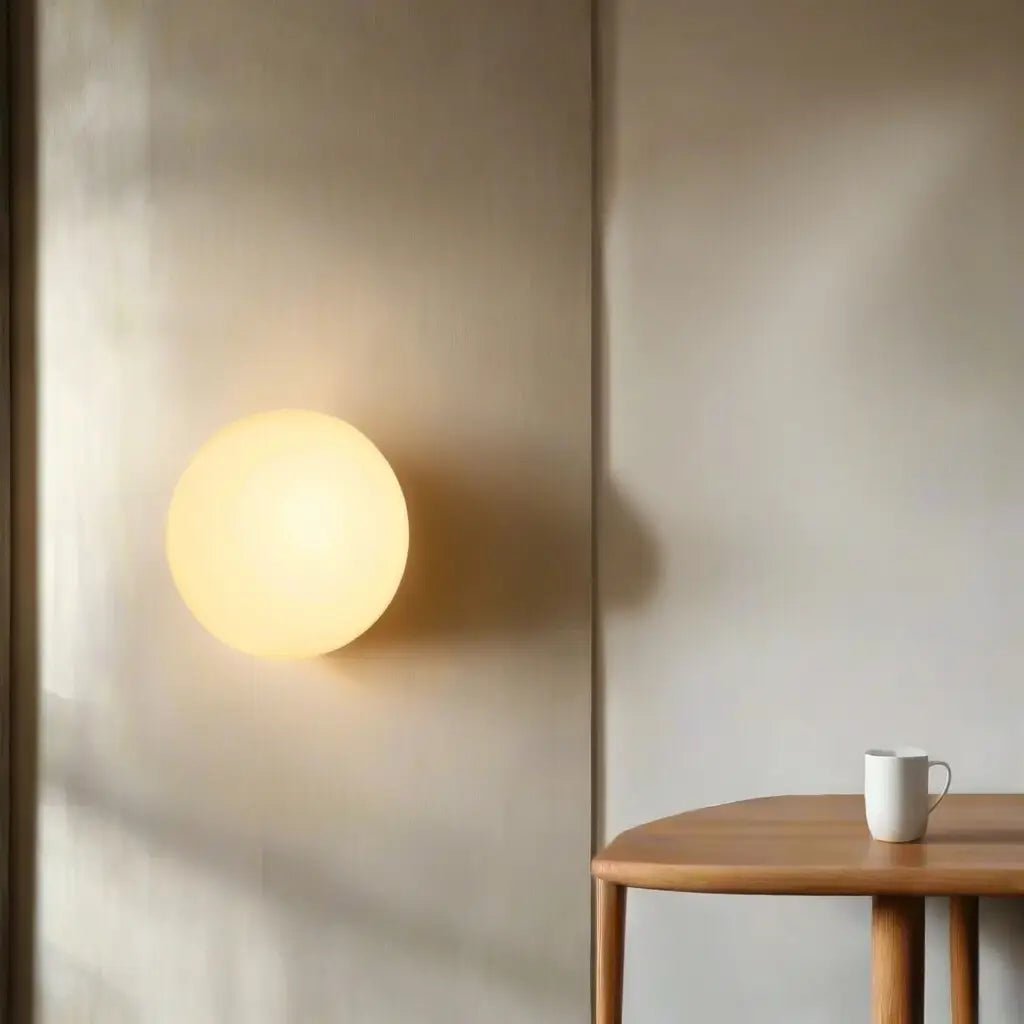 Aureon Modern Frosted Glass Globe Wall Light