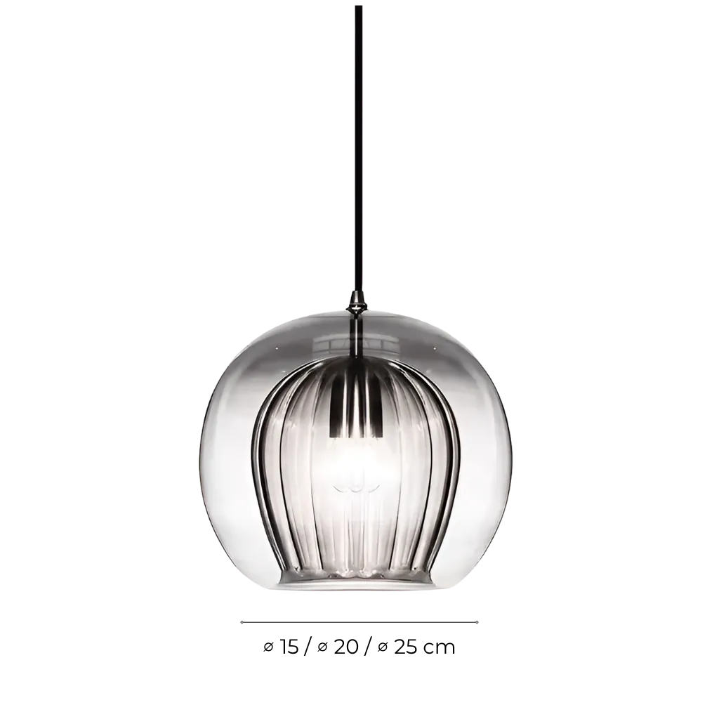 Avala Retro Glass Globe Pendant Light
