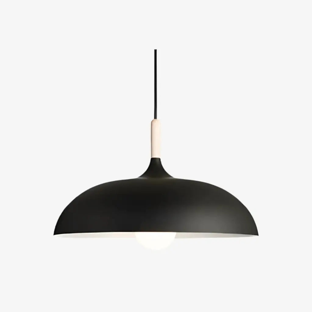 Axel Scandinavian Natural Wood & Iron Pendant Light