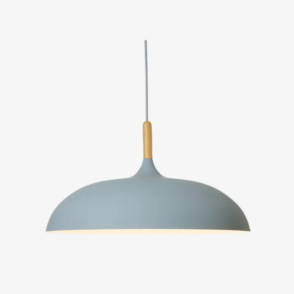 Axel Scandinavian Natural Wood & Iron Pendant Light