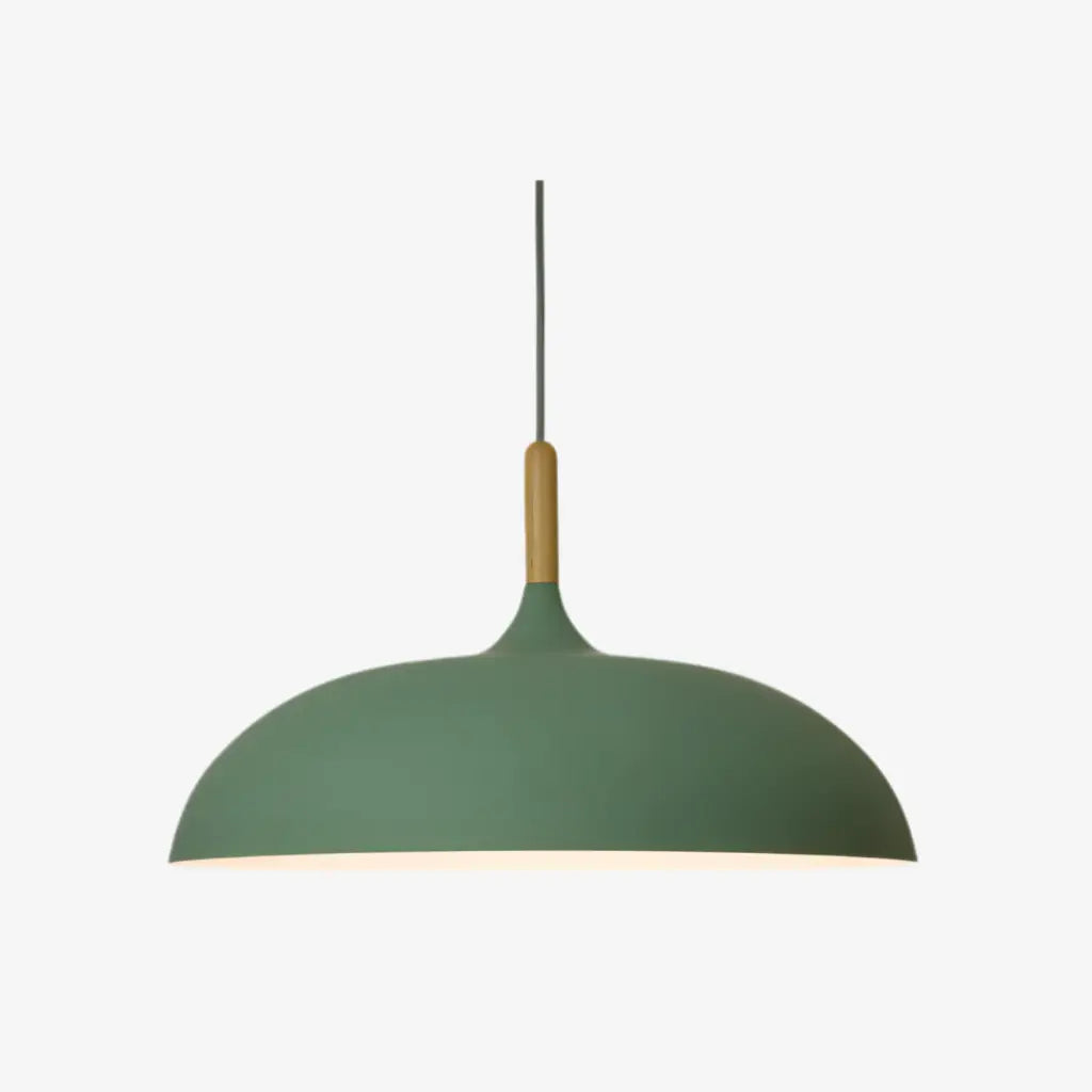 Axel Scandinavian Natural Wood & Iron Pendant Light