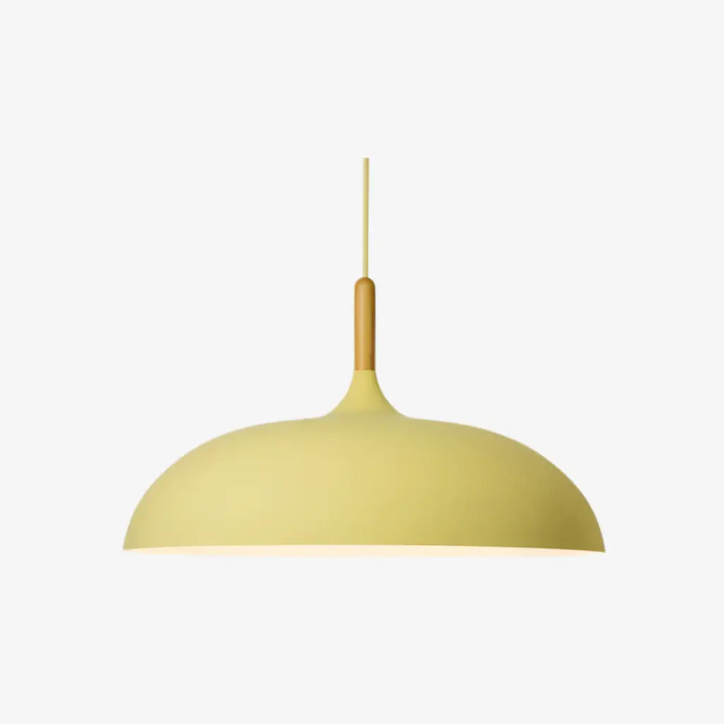Axel Scandinavian Natural Wood & Iron Pendant Light