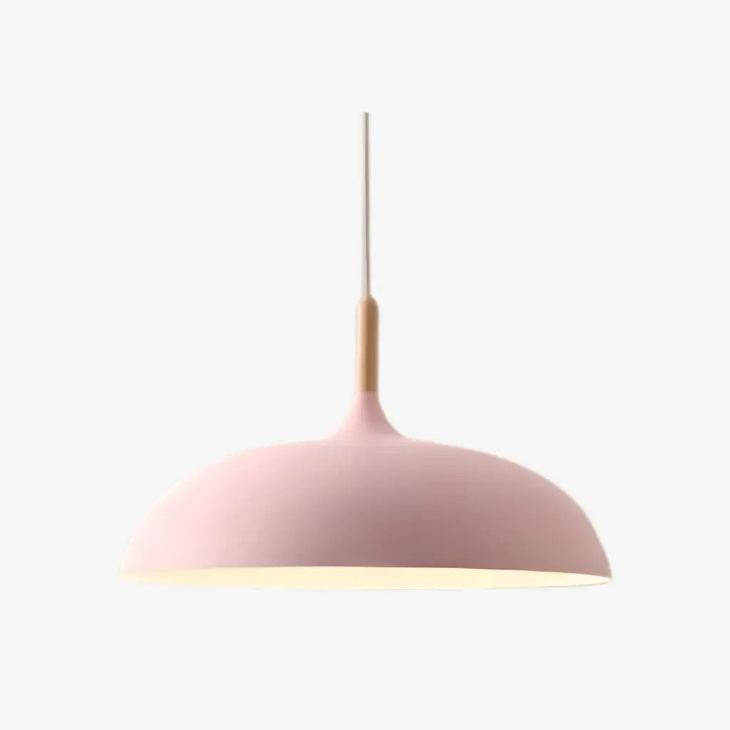 Axel Scandinavian Natural Wood & Iron Pendant Light