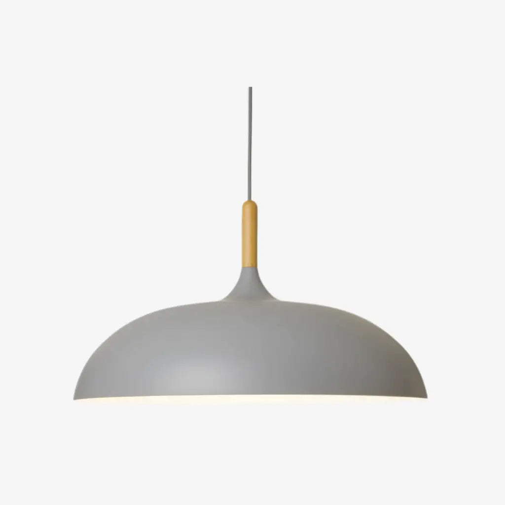 Axel Scandinavian Natural Wood & Iron Pendant Light
