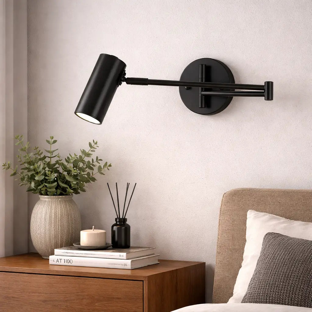 Axis Modern Iron Adjustable Swing Arm LED Wall Light