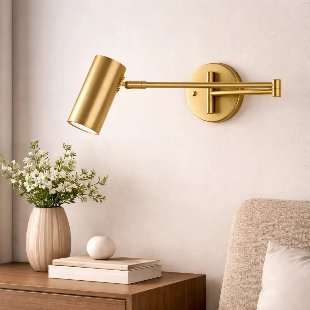Axis Modern Iron Adjustable Swing Arm LED Wall Light
