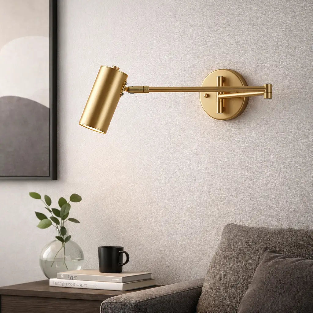Axis Modern Iron Adjustable Swing Arm LED Wall Light
