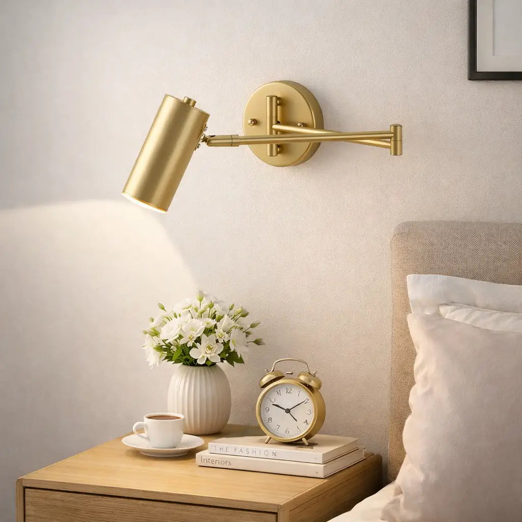 Axis Modern Iron Adjustable Swing Arm LED Wall Light