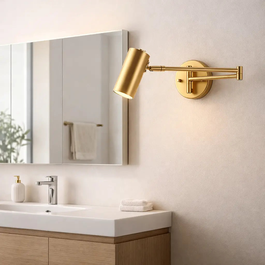 Axis Modern Iron Adjustable Swing Arm LED Wall Light