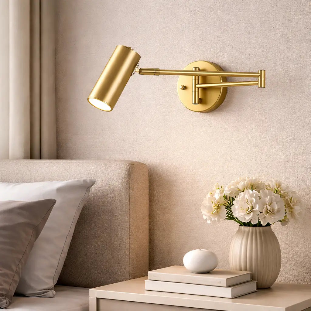 Axis Modern Iron Adjustable Swing Arm LED Wall Light