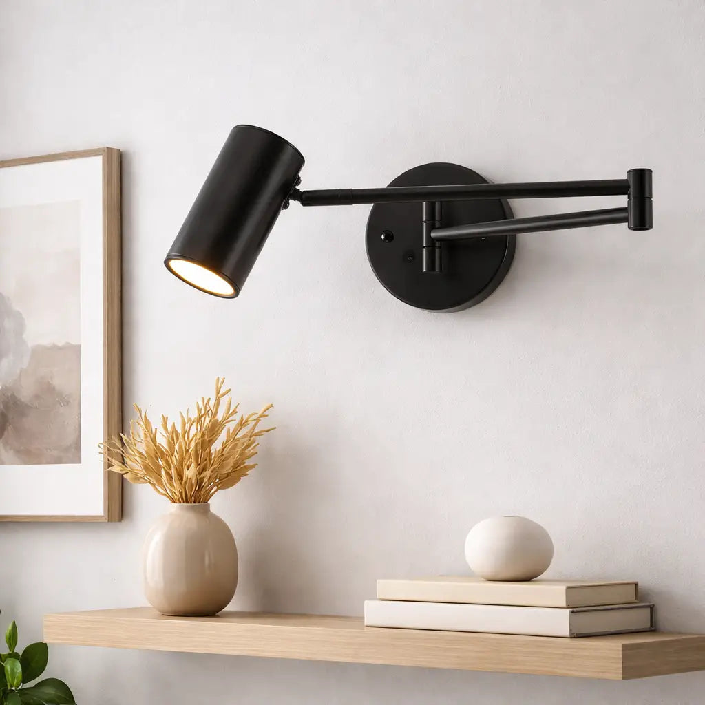 Axis Modern Iron Adjustable Swing Arm LED Wall Light