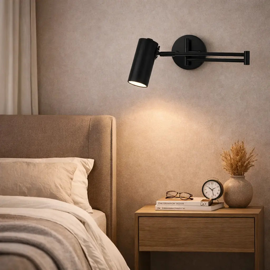 Axis Modern Iron Adjustable Swing Arm LED Wall Light