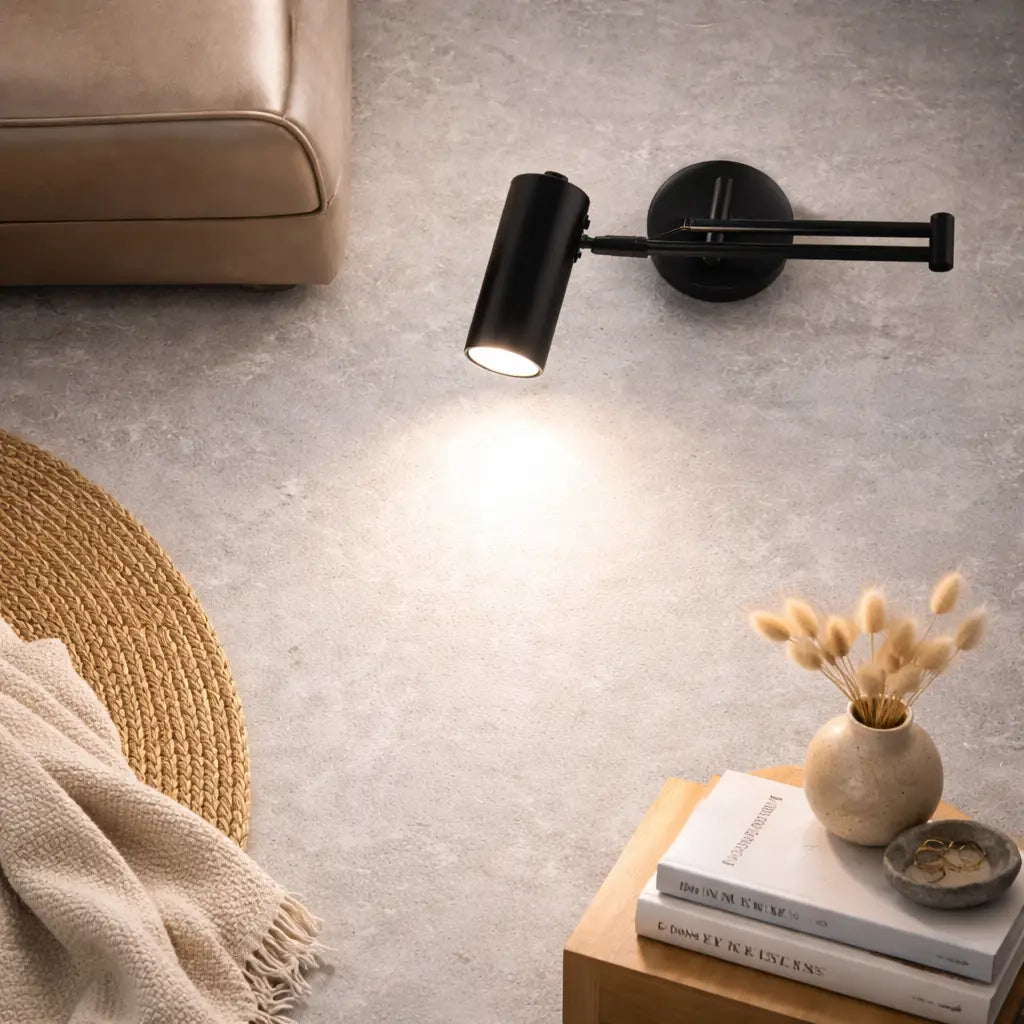 Axis Modern Iron Adjustable Swing Arm LED Wall Light