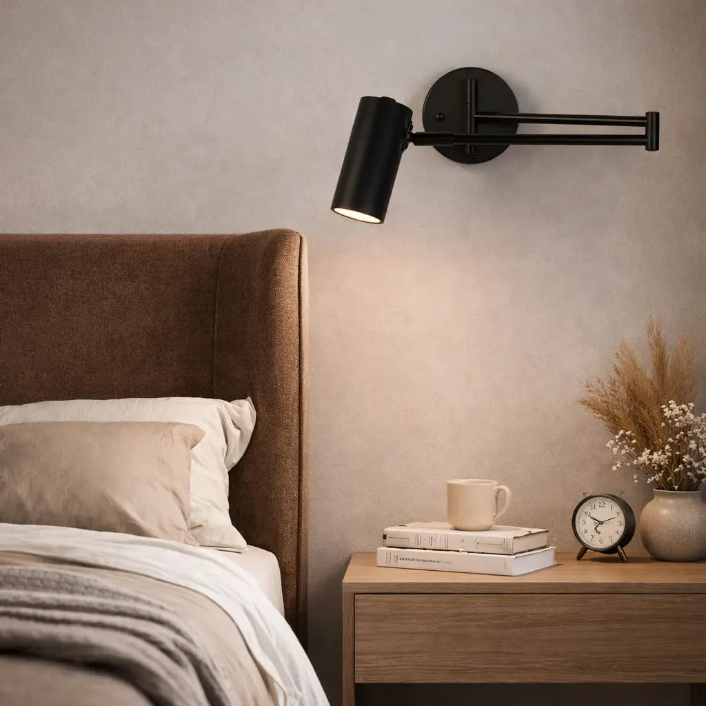 Axis Modern Iron Adjustable Swing Arm LED Wall Light