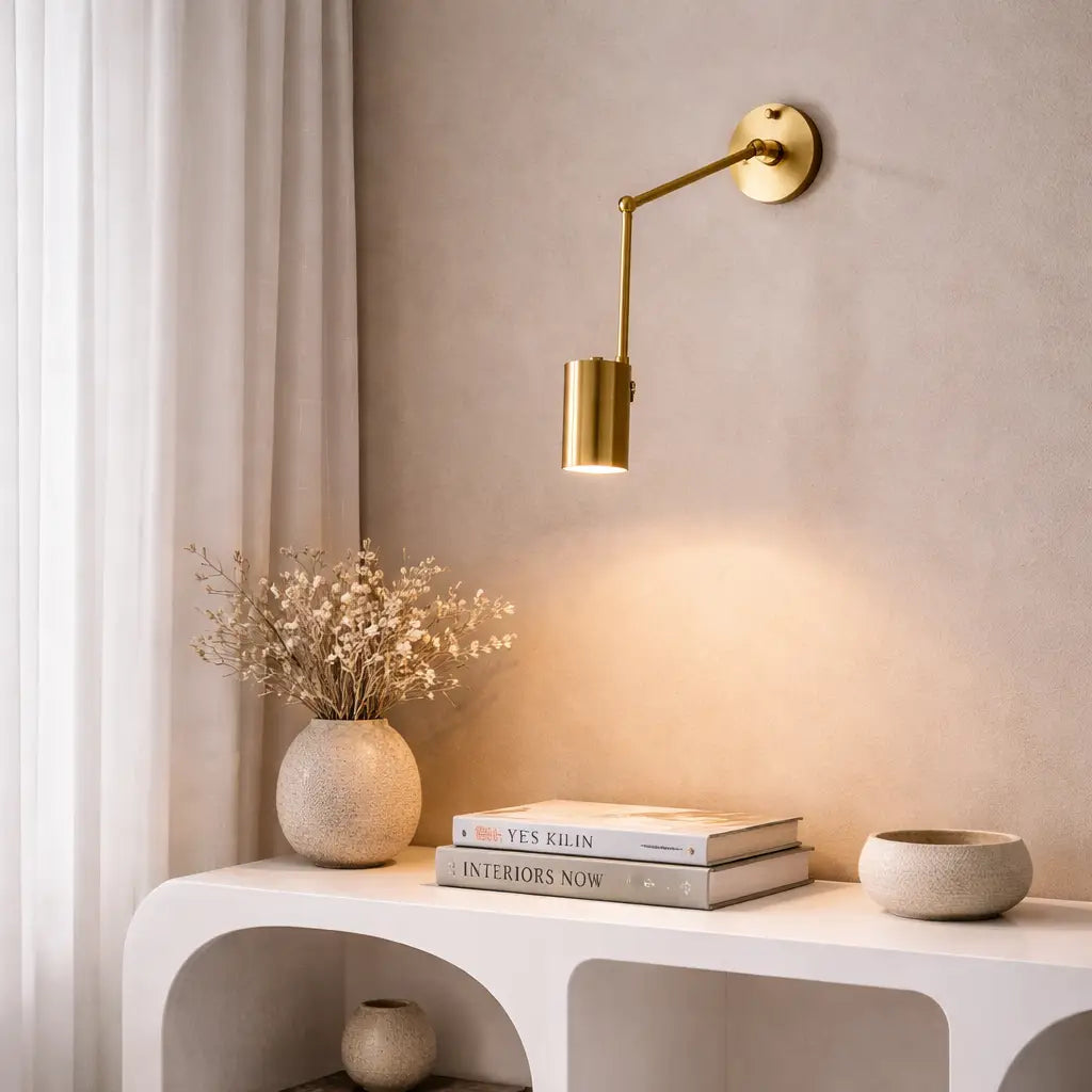 Axis Modern Iron Adjustable Swing Arm LED Wall Light