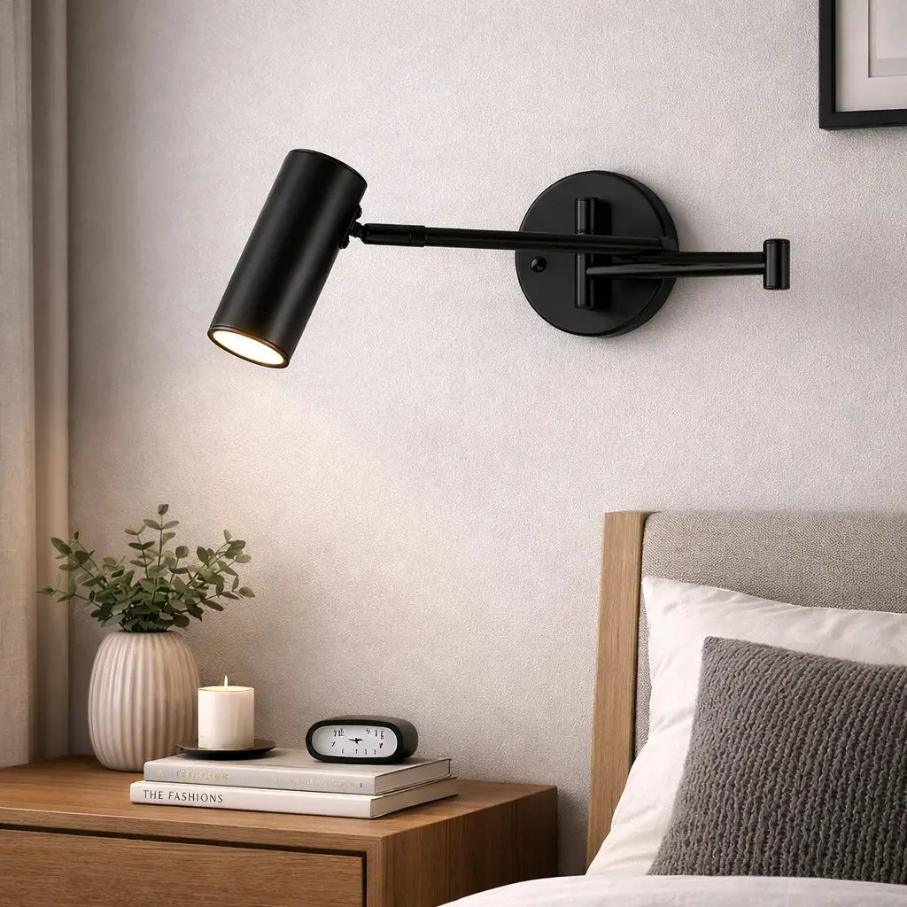 Axis Modern Iron Adjustable Swing Arm LED Wall Light