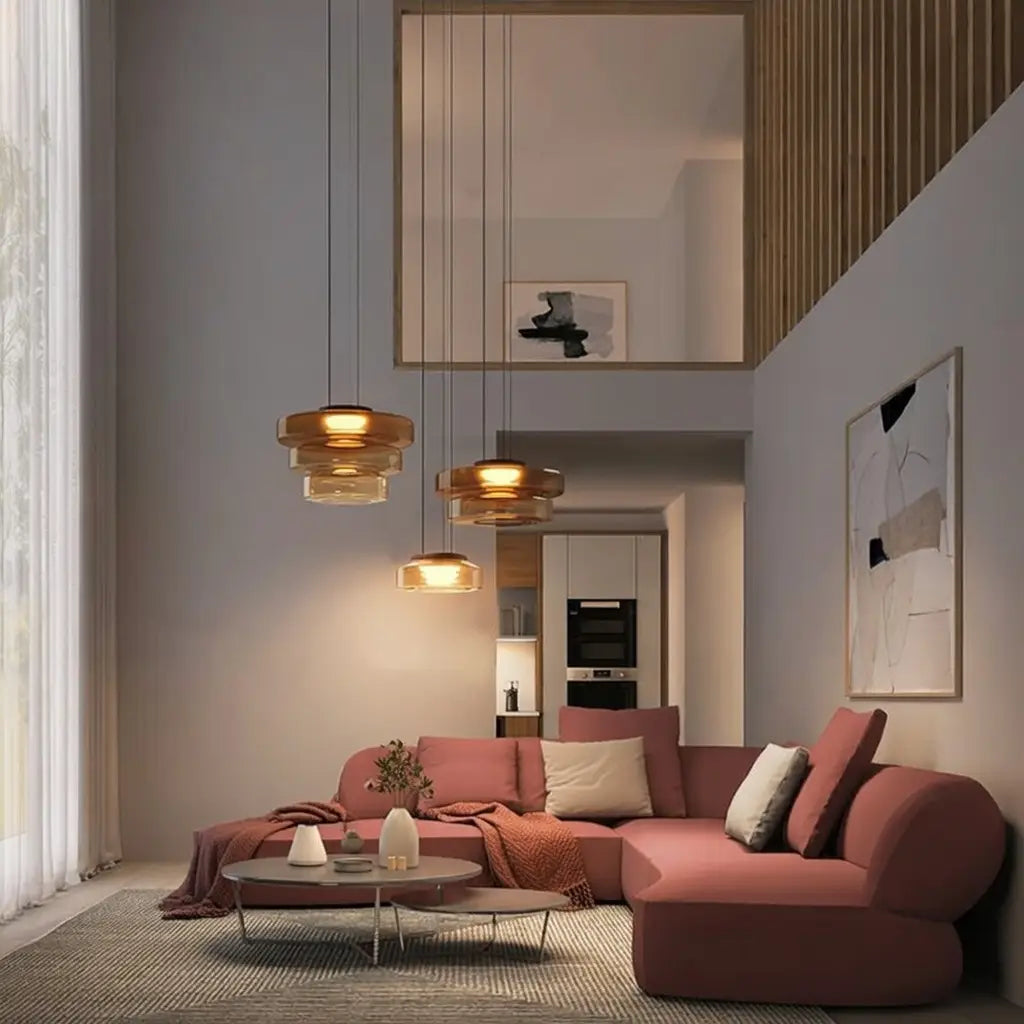 Axon Modern Layered Glass LED Pendant Light