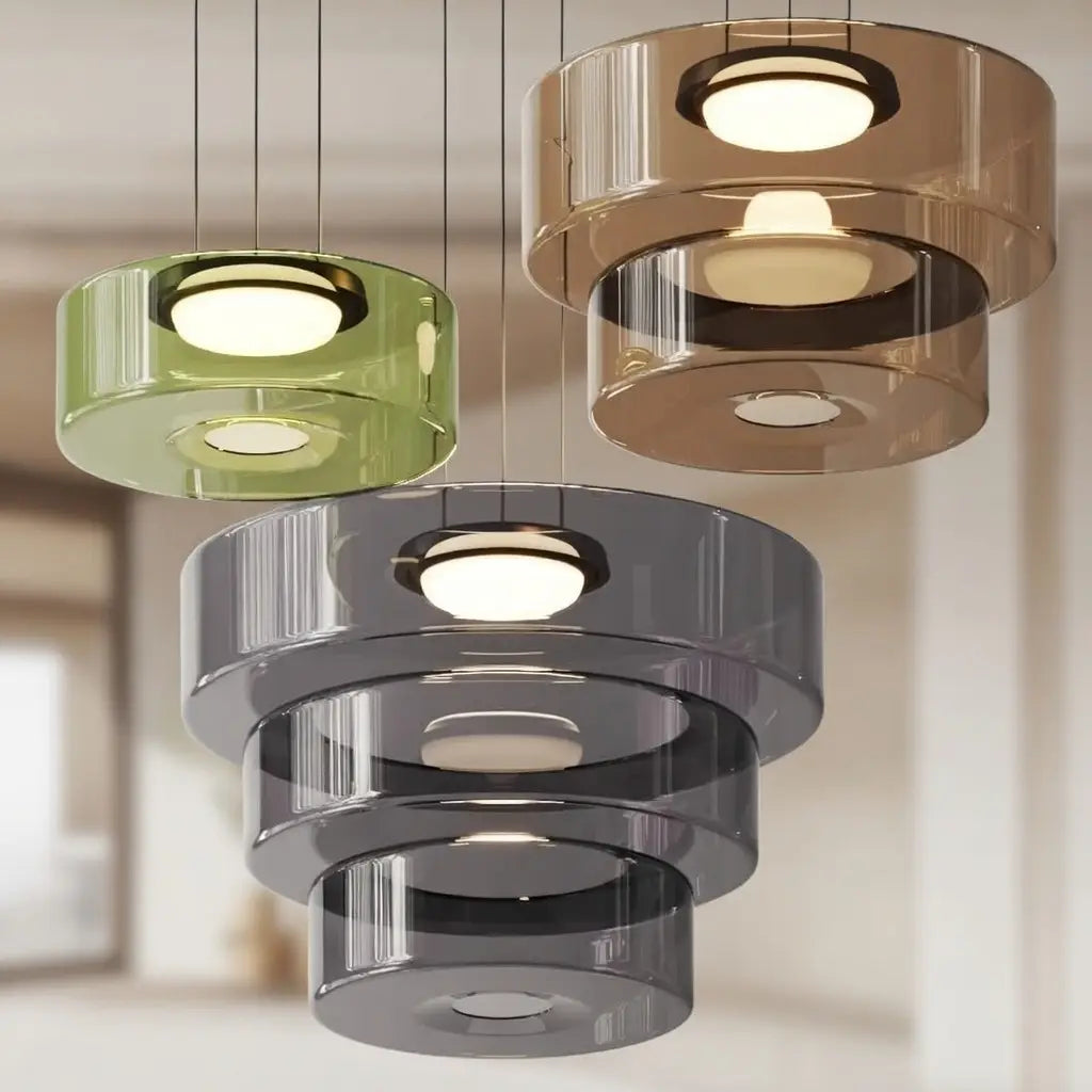 Axon Modern Layered Glass LED Pendant Light