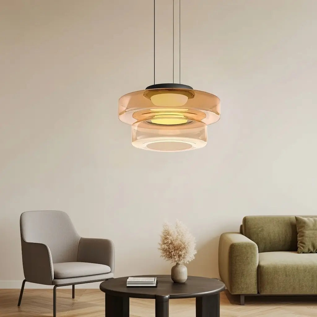 Axon Modern Layered Glass LED Pendant Light