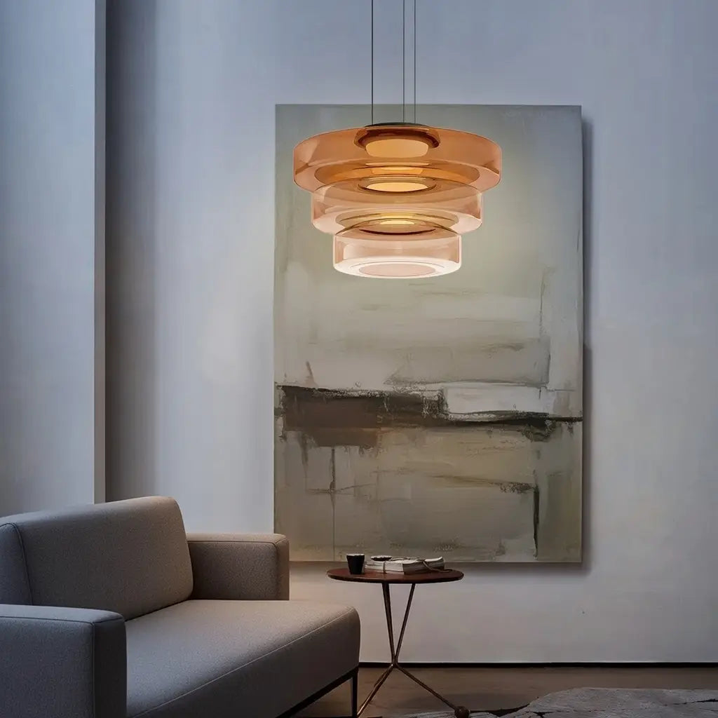 Axon Modern Layered Glass LED Pendant Light