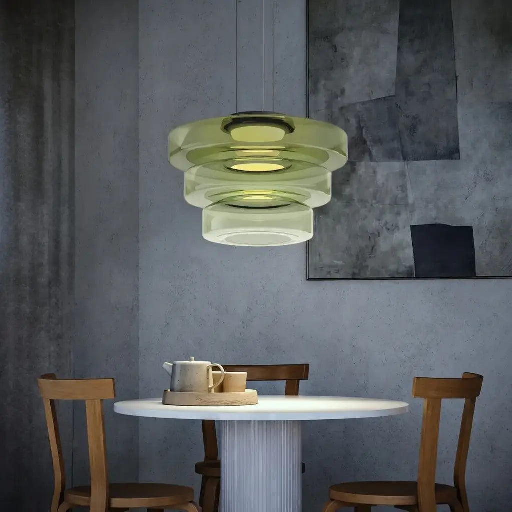 Axon Modern Layered Glass LED Pendant Light