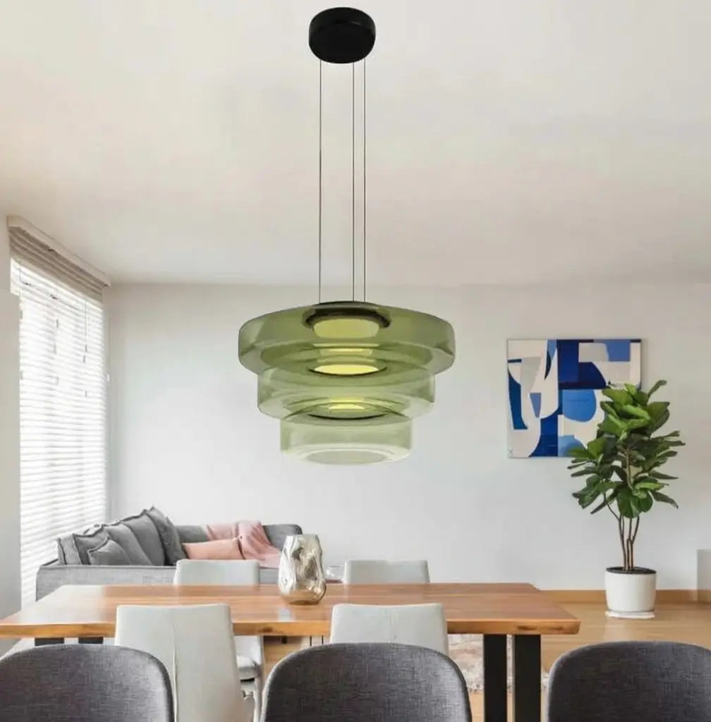 Axon Modern Layered Glass LED Pendant Light