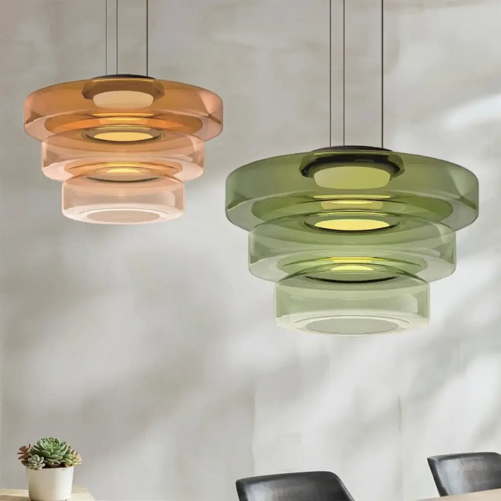 Axon Modern Layered Glass LED Pendant Light