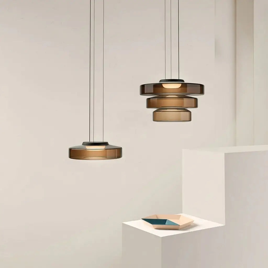 Axon Modern Layered Glass LED Pendant Light