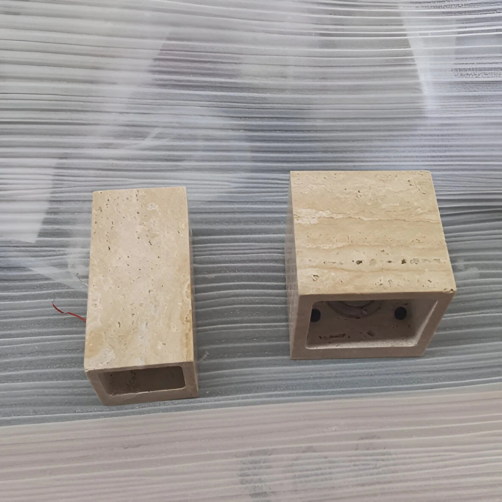 Bastion Minimalist Travertine Up & Down Wall Light