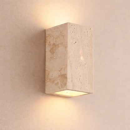 Bastion Natural Travertine Wall Light