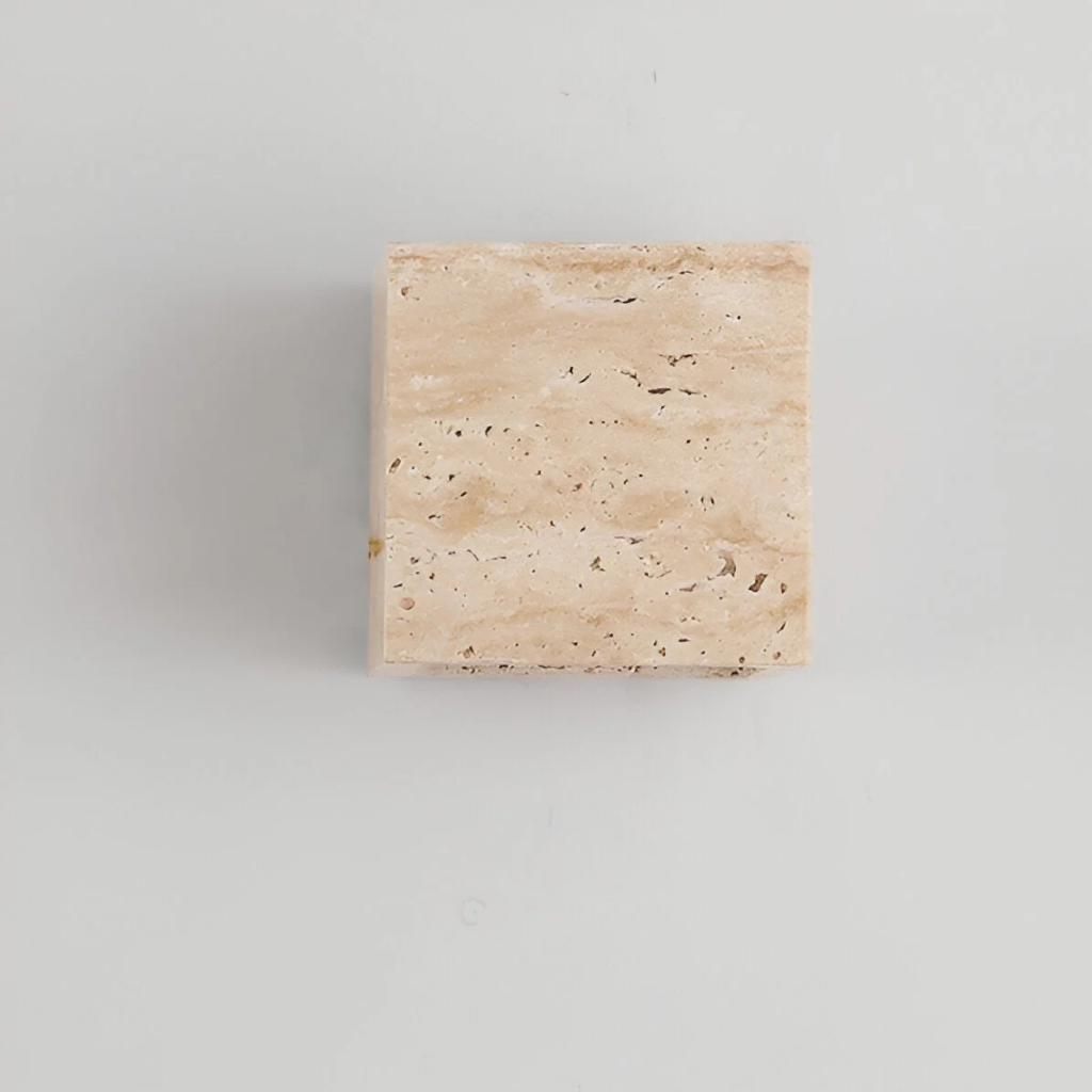 Bastion Minimalist Travertine Up & Down Wall Light