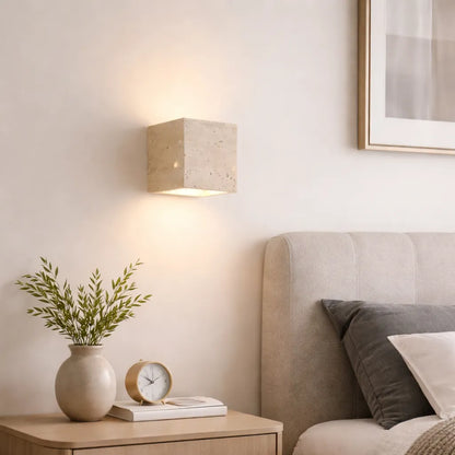 Bastion Natural Travertine Wall Light