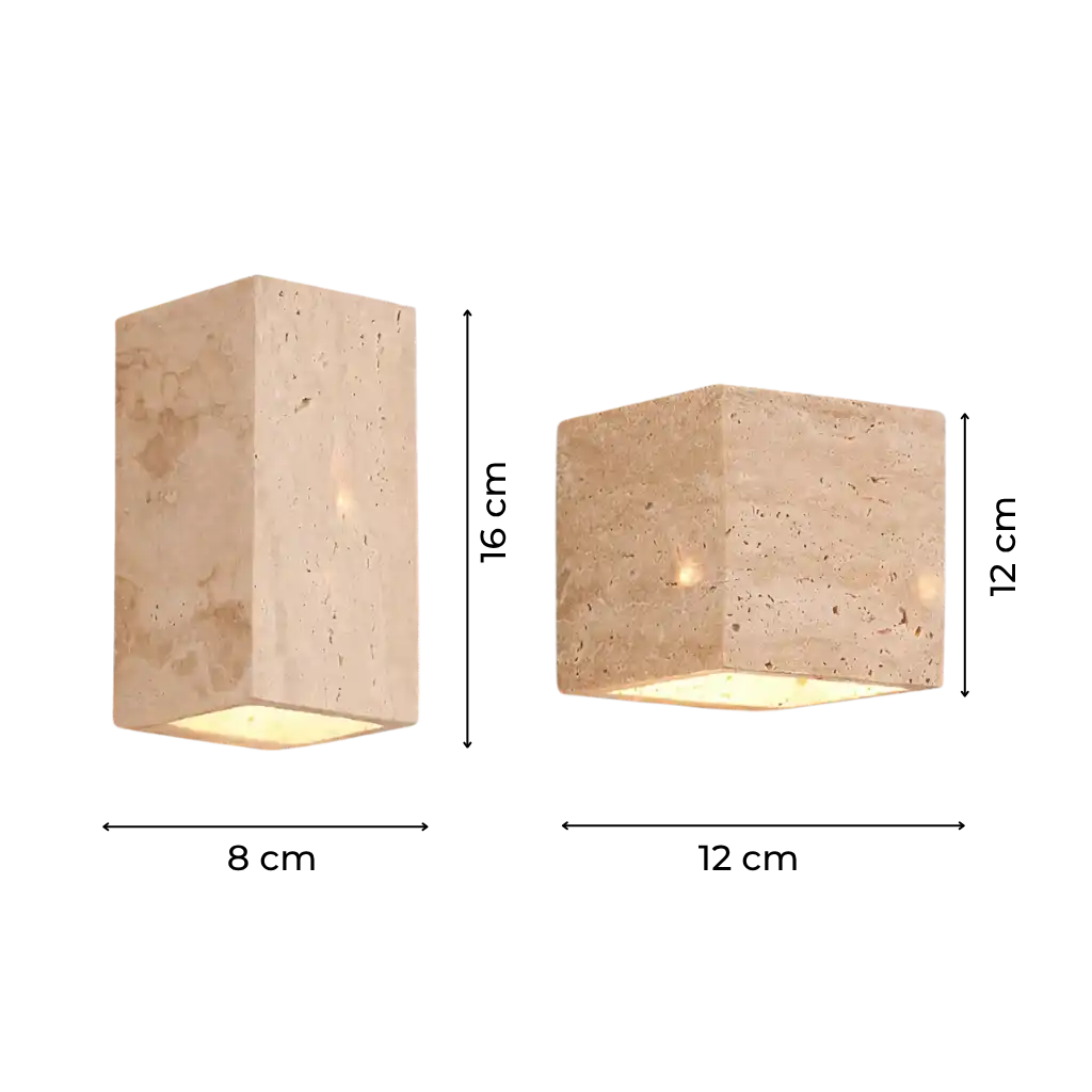 Bastion Natural Travertine Wall Light