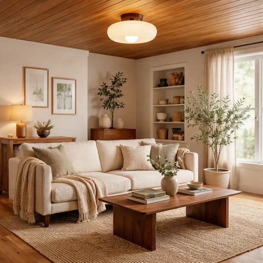 Bauhaus Cream Modern Ceiling Light